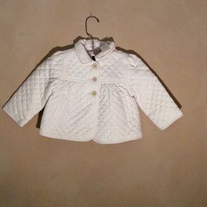 Gap Girls Cream Quilted Coat 18-24 Mth NWT